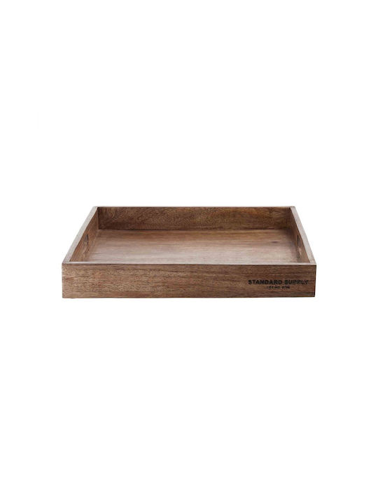 Butlers Lemnos Pătrat Tavă de Servire cu Mânere în Culoare Maro 38x38cm 1buc