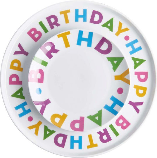 Butlers Happy Birthday Πιατέλα Σερβιρίσματος Οβάλ από Πορσελάνη Πολύχρωμη