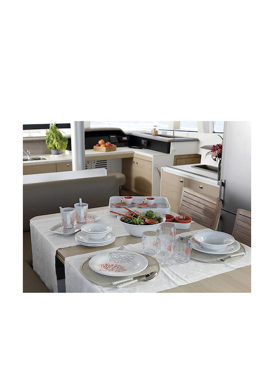 Marine Business Melamine Salad Bowl with Salad Spoons Multicolour 27.5x27.5cm 3pcs