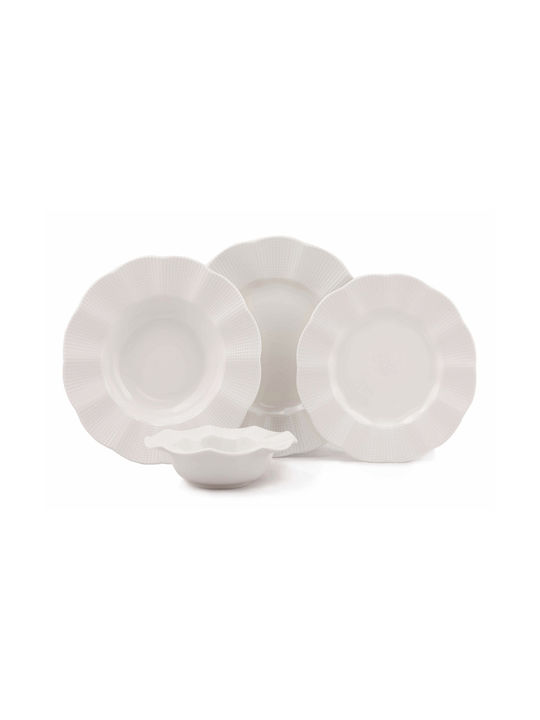 Beige Porcelain Dinnerware Set 24pcs