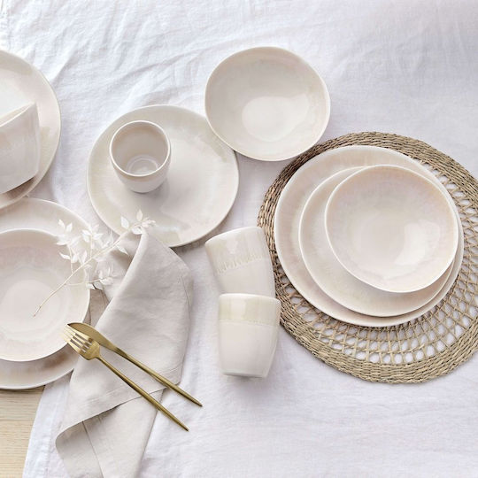 Butlers Geschirrset aus Porzellan Beige 12Stück
