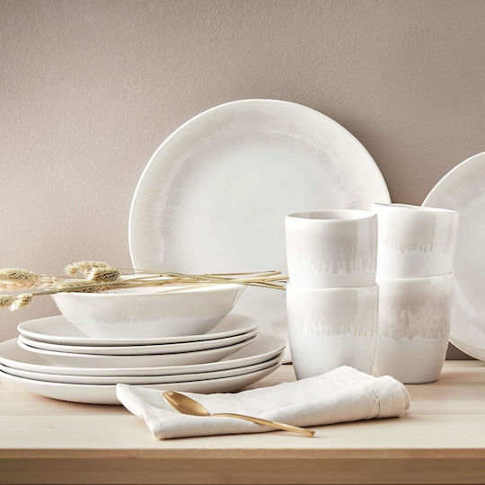 Butlers Geschirrset aus Porzellan Beige 12Stück