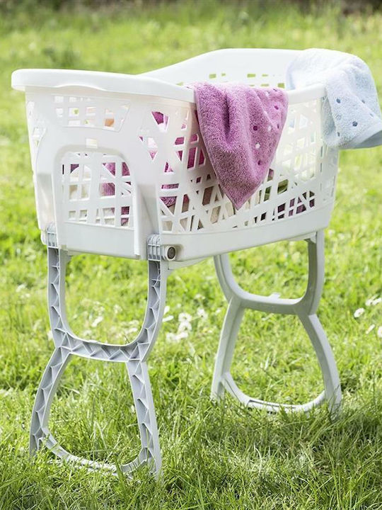 Bama Coș de Depozitare Plastic Alb 44lt 1buc