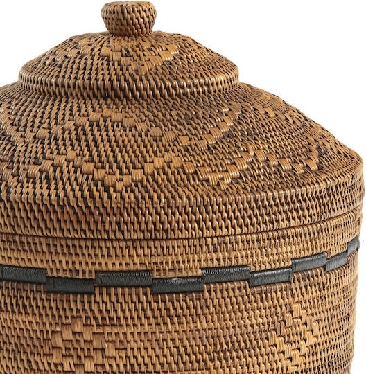 Am.Pm Storage Basket Bamboo with Lid Brown 40x40x50cm 1pcs