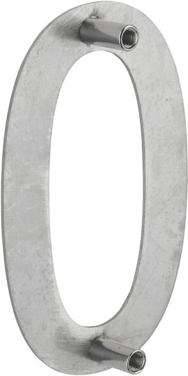Thirard Hausnummer 0 in Silber Farbe 10cm 00067550