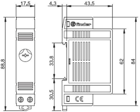 Finder Θερμοστάτης Ράγας 250V