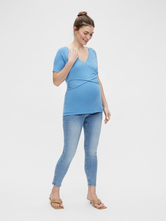 Mamalicious Maternity Top Light Blue