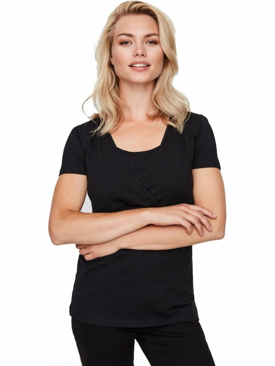 Mamalicious Short-sleeve Nursing 2pcs Maternity Top Multicolour