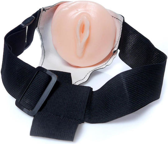 Gurtzeug mit Dildo in Hautfarbe
