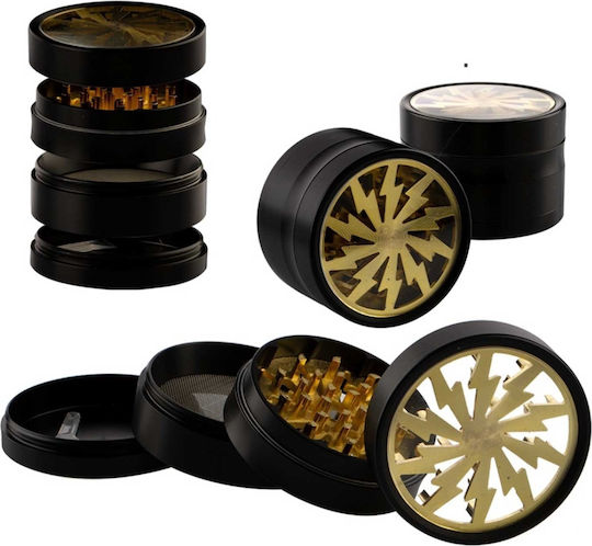 Τριφτησ-grinder Amsterdam Lightning Window 60 X 50mm 3 Θεσεων Πορτοκαλι