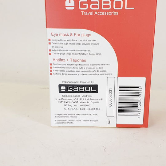 Gabol Σετ Ταξιδίου Μάσκα και Ωτοασπίδες Μαύρα