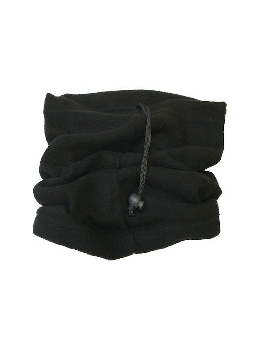 Herren Schal Hals Fleece Schwarz