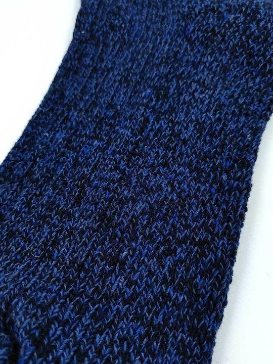 Axidwear Men's Solid Color Socks Blue
