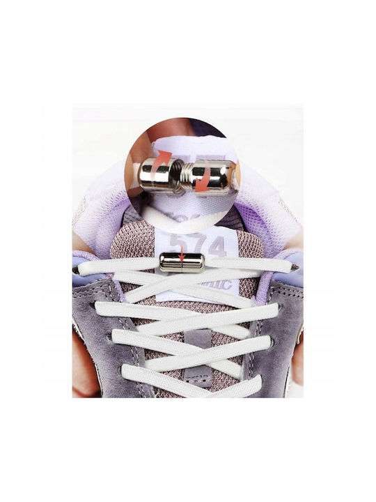 Malatec Shoelaces Elastic White 2pcs 100cm