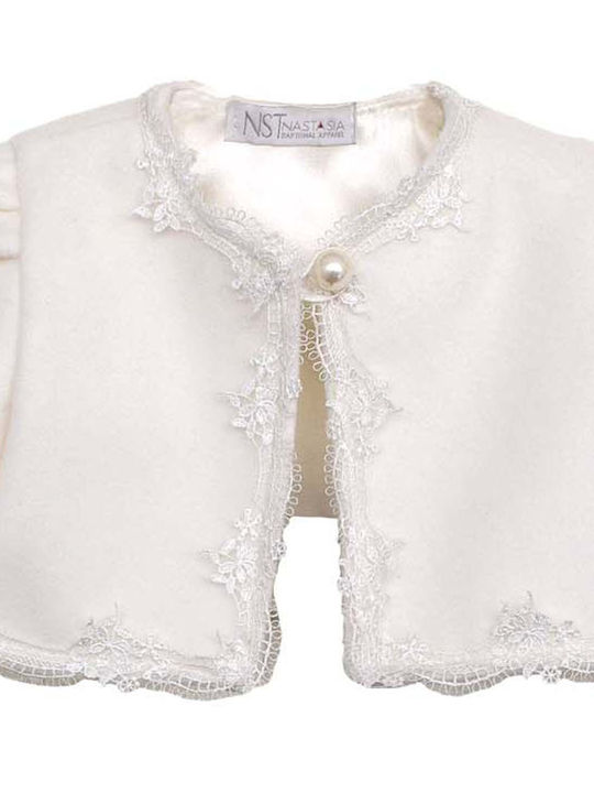 Nst Nastasia Princess Charlene Monaco Cardigan Alb De Botez