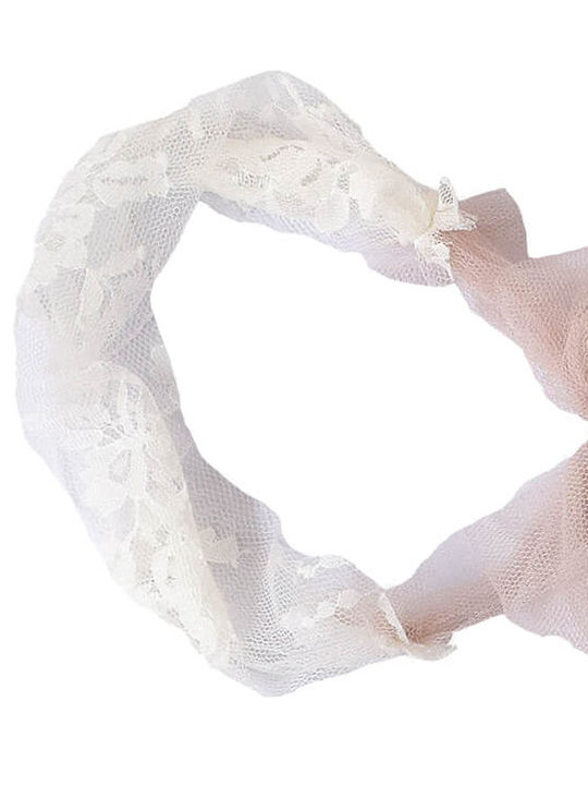 Nst Nastasia Pink Baptism Hair Accessory made of Lace