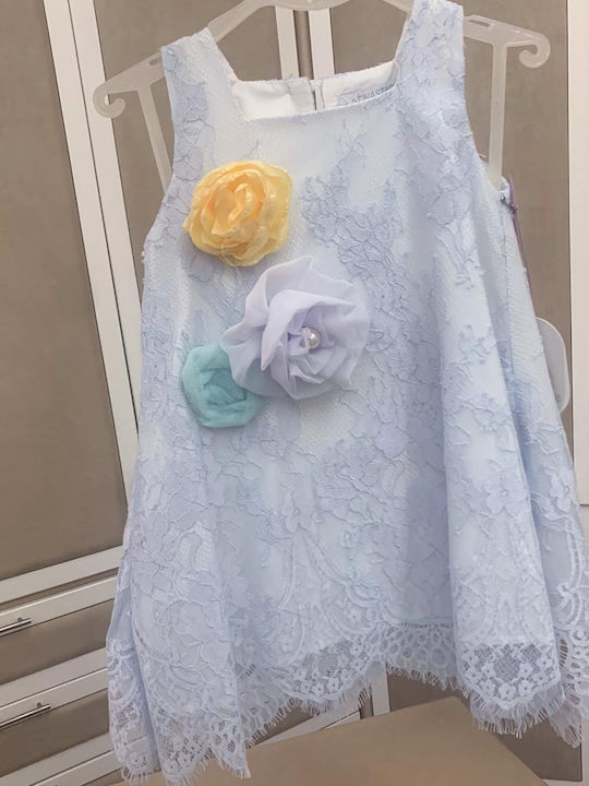 Nst Nastasia Alice Rollit Coe Hellblaues Taufkleid aus Spitze