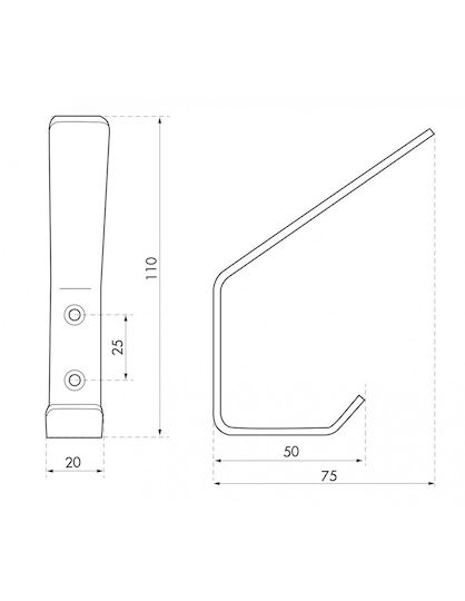 Thirard Inox Hanger Kitchen Hook with Screw Silver 00067521