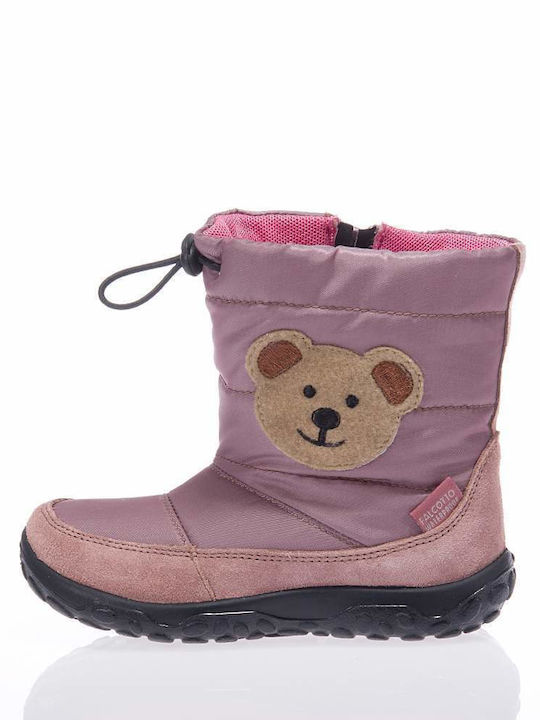 Falcotto Kids Snow Boots with Zipper Pink