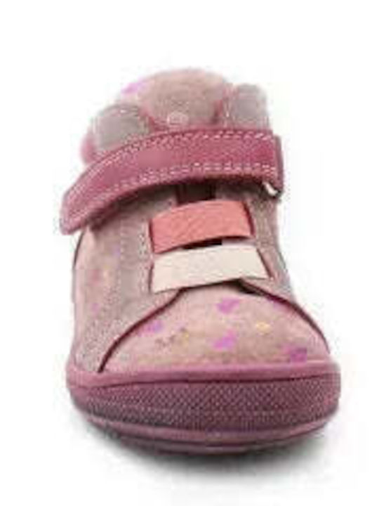 Anatomical Leather Kids Boots with Laces Brown