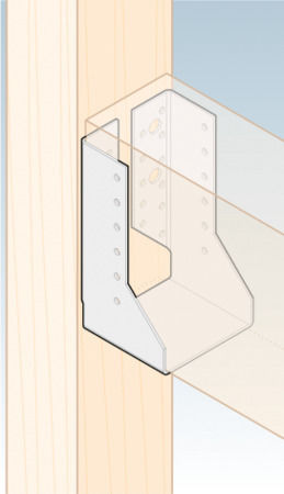 Showood Beam Shoe for Pergola made of Wood 12x8cm 1pcs