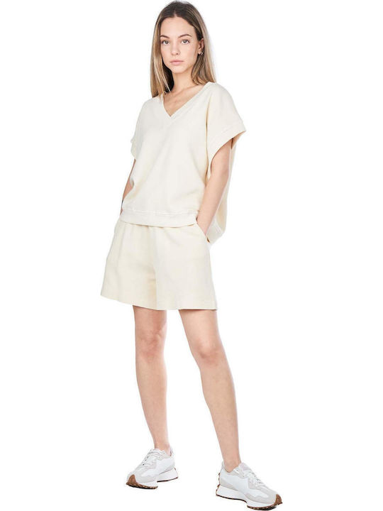 Women's High-waisted Shorts White