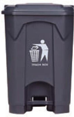 Delta Cleaning Plastic Coș de gunoi Deșeuri cu Pedală 45lt Gri