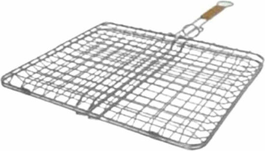 Doppelte Inox Grillroste Antihaft 33x29cm