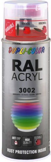 Dupli Color Spray Paint RAL Acryl Acrylic with Metallic Effect Carmine Red RAL 3002 400ml