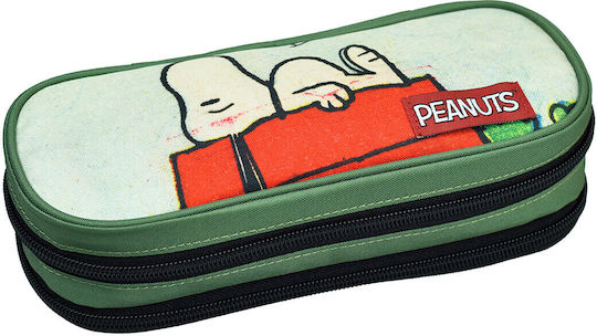 Back Me Up Peanuts Comic Κασετίνα Πράσινη
