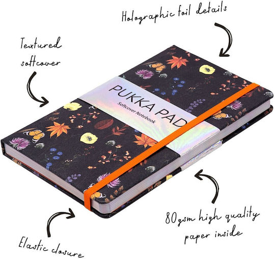 Pukka Carnet 96 Foi Cu dungi cu Elastic Multicolor