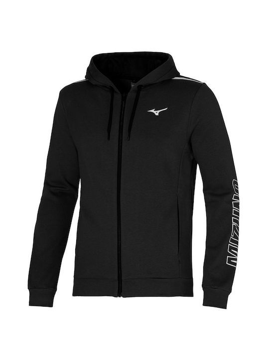 Mizuno Herren Sweatshirt Jacke Schwarz