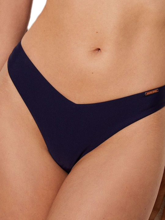 Bikini Brazil Ψηλόμεσο Navy Μπλε