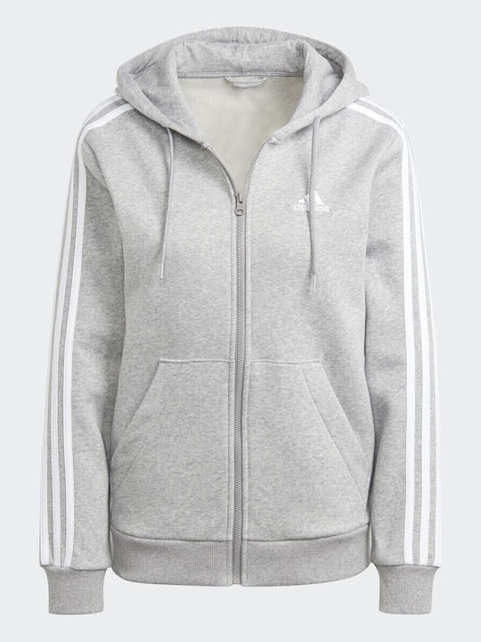 3-Stripes Дамска Суитшърт Жакет Сив