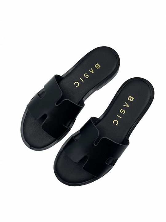 Basic Leather Women's Sandals Black