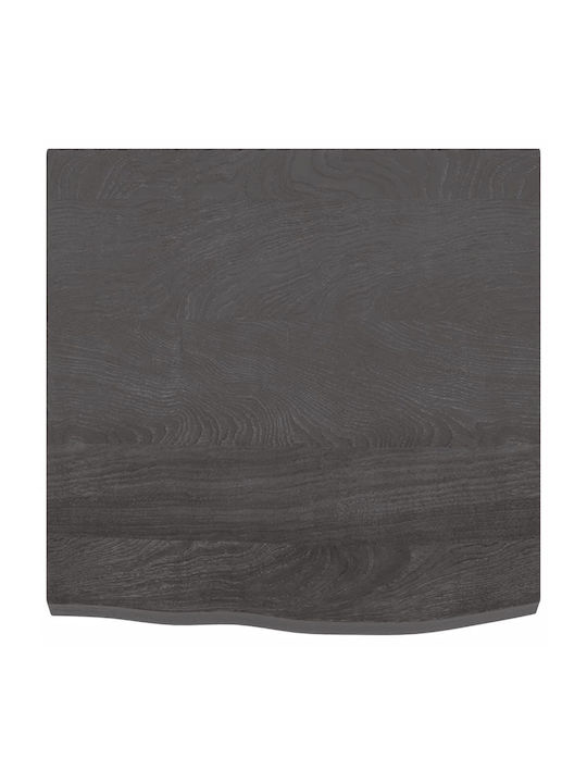 Brown Wall Shelf 60x60x4 cm