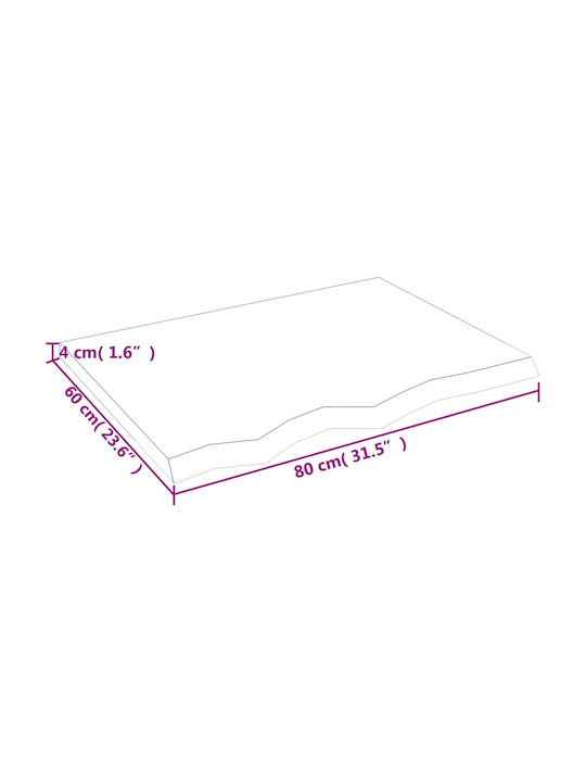 Brown Wall Shelf 80x60x4cm