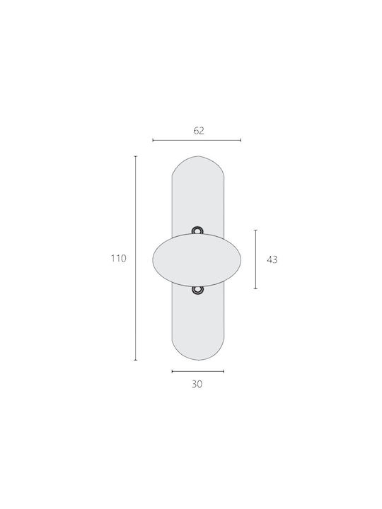 Zogometal Window Latche Silver 110mm (Hole Centers 62mm) 184