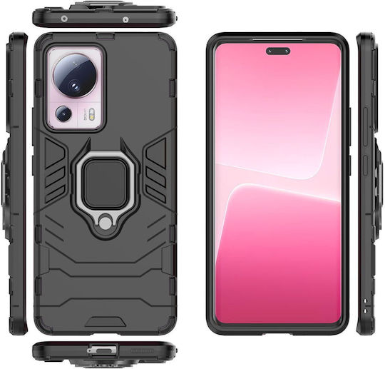 Ring Armor Back Cover Μεταλλικό Μαγνητικό Μαύρο (Xiaomi 13 Lite)
