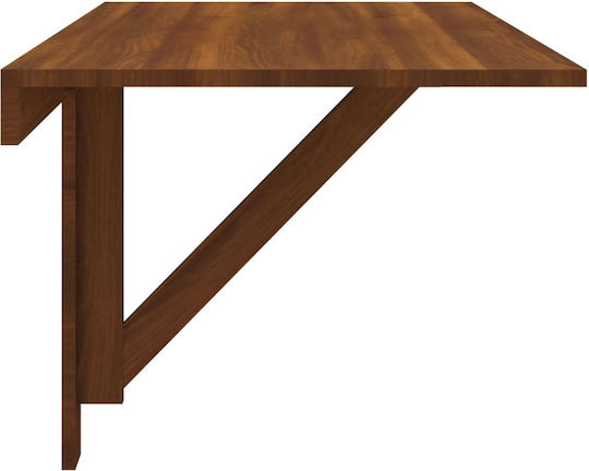Правоъгълена Трапезария За кухня Сгъваемо Дървено Brown Oak 100x60x56бр