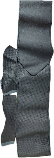 Simoni Racing Car Steering Wheel Cover Tailored made of Leatherette Black with Black Stitching