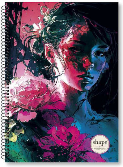 Shape Notebooks Spiral Heft Geregelt A4 2 Themen Women 1Stück (Μiverse Farben)