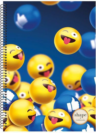 Shape Notebooks Σπιράλ Τετράδιο Ριγέ Β5 (Διάφορα Σχέδια/Χρώματα)