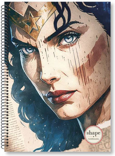 Shape Notebooks Спирал Тетрадка На райета A4 2 Теми Heroes 1бр (Различни дизайни/цветове)