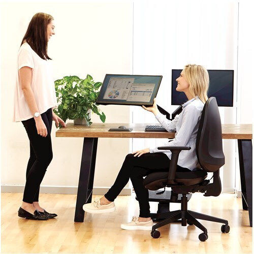 Fellowes Eppa Stand Desk Mounted for 2 Monitors up to 30" with Arm