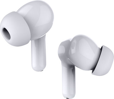 Powertech PT-1052 In-ear Bluetooth Handsfree Ακουστικά με Αντοχή στον Ιδρώτα και Θήκη Φόρτισης Λευκά