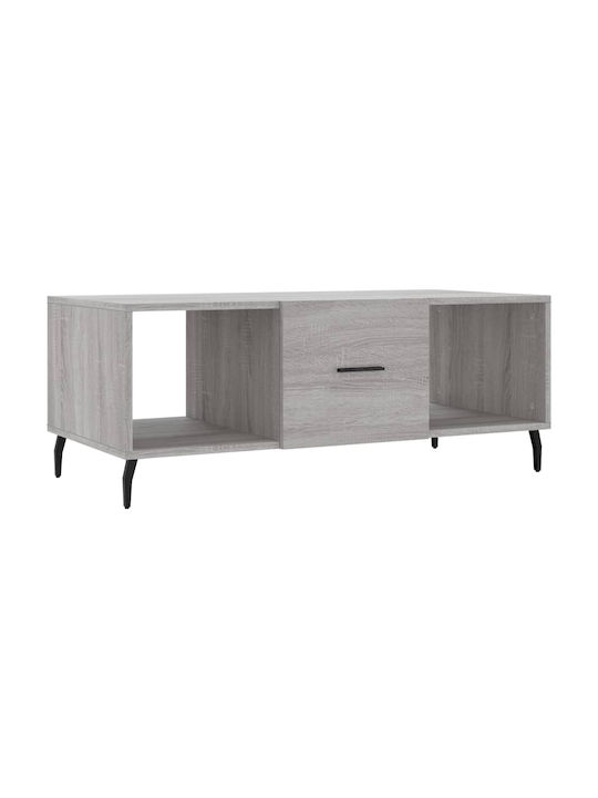 Rectangular Coffee Table Gray L102xW50xH40cm