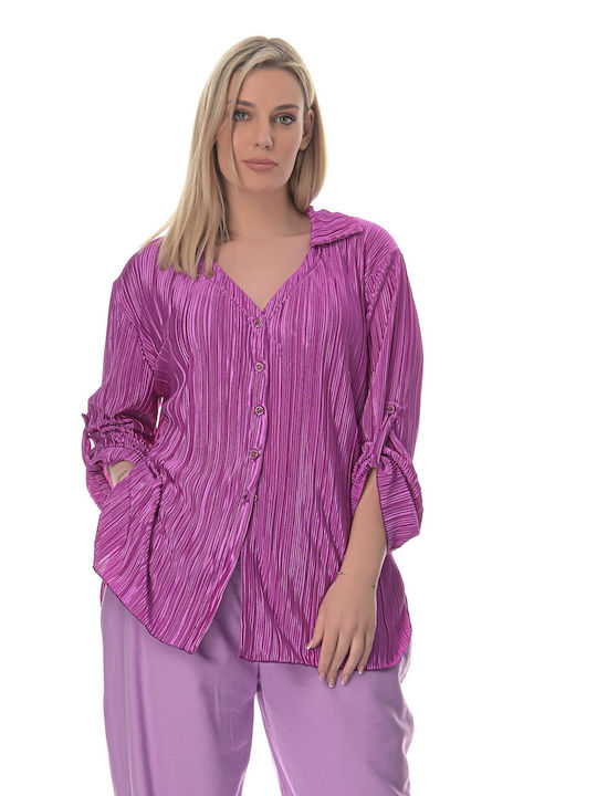 Honey Women's Long Sleeve Shirt Purple P