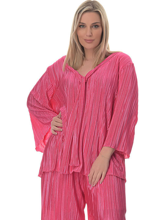 Women's Fuchsia Set with Pants in Loose Fit