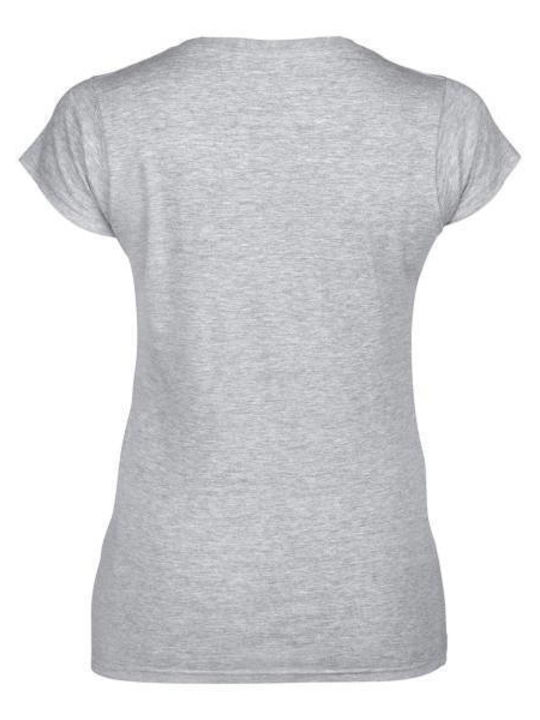 Takeposition Climing Mouse Women's T-shirt with V Neckline Gray